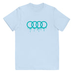 Teal Dripping Rings Youth t-shirt